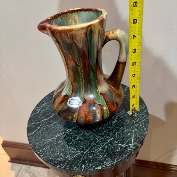 Arkansas Made Drip Glaze Ceramic Pitcher - Picture 6 of 7